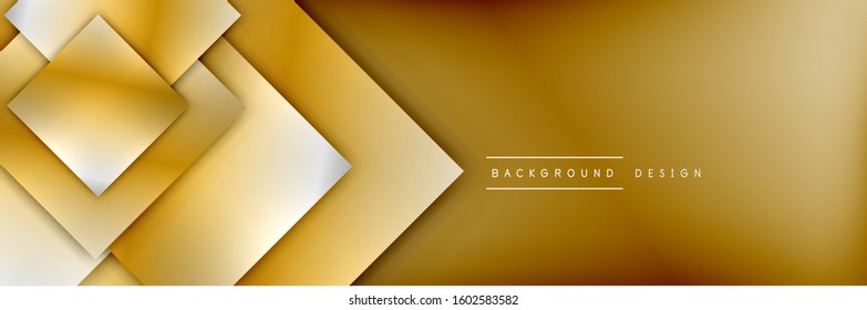 Square shapes composition geometric abstract background. 3D shadow effects and fluid gradients. Modern overlapping forms. Vector Illustration For Wallpaper, Banner, Background, Card, Book