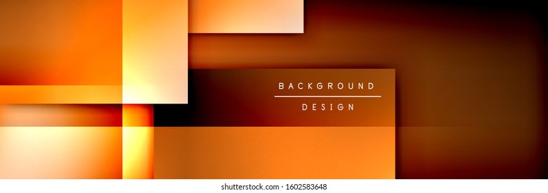 Square shapes composition geometric abstract background. 3D shadow effects and fluid gradients. Modern overlapping forms. Vector Illustration For Wallpaper, Banner, Background, Card, Book