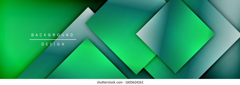 Square shapes composition geometric abstract background. 3D shadow effects and fluid gradients. Modern overlapping forms. Vector Illustration For Wallpaper, Banner, Background, Card, Book