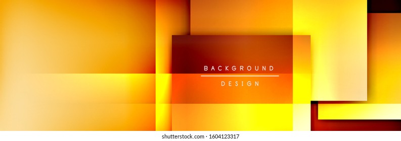 Square shapes composition geometric abstract background. 3D shadow effects and fluid gradients. Modern overlapping forms. Vector Illustration For Wallpaper, Banner, Background, Card, Book