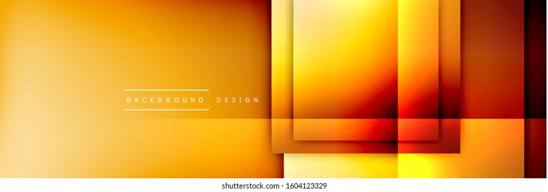 Square shapes composition geometric abstract background. 3D shadow effects and fluid gradients. Modern overlapping forms. Vector Illustration For Wallpaper, Banner, Background, Card, Book