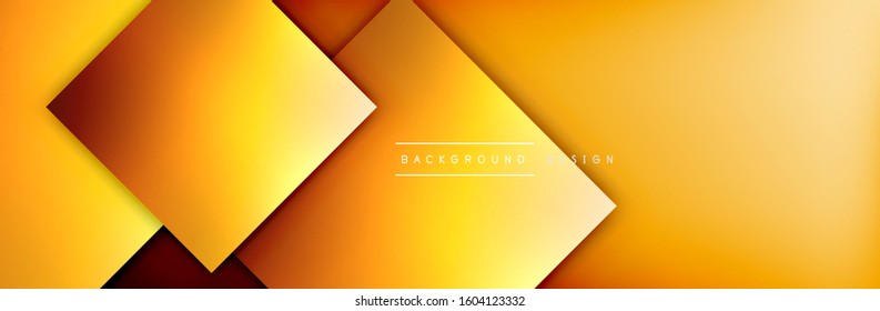Square shapes composition geometric abstract background. 3D shadow effects and fluid gradients. Modern overlapping forms. Vector Illustration For Wallpaper, Banner, Background, Card, Book