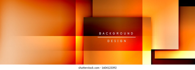 Square shapes composition geometric abstract background. 3D shadow effects and fluid gradients. Modern overlapping forms. Vector Illustration For Wallpaper, Banner, Background, Card, Book