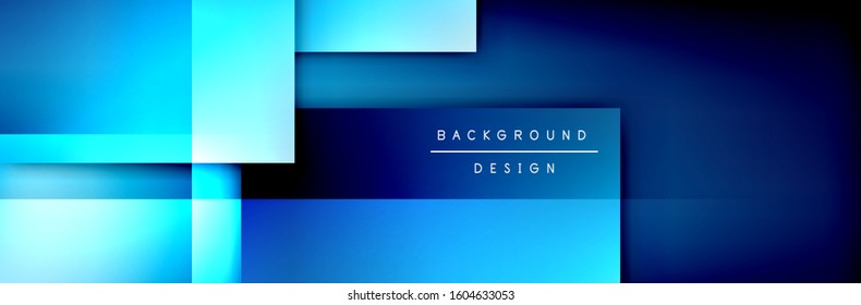 Square shapes composition geometric abstract background. 3D shadow effects and fluid gradients. Modern overlapping forms. Vector Illustration For Wallpaper, Banner, Background, Card, Book