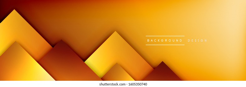 Square shapes composition geometric abstract background. 3D shadow effects and fluid gradients. Modern overlapping forms. Vector Illustration For Wallpaper, Banner, Background, Card, Book