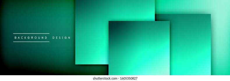 Square shapes composition geometric abstract background. 3D shadow effects and fluid gradients. Modern overlapping forms. Vector Illustration For Wallpaper, Banner, Background, Card, Book
