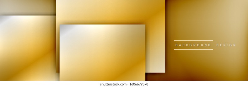Composición de formas cuadradas fondo abstracto geométrico. efectos de sombra 3D y gradientes de fluido. Formularios superpuestos modernos. Ilustración vectorial para papel de escritorio, pancarta, fondo, tarjeta, libro