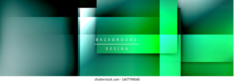Square shapes composition geometric abstract background. 3D shadow effects and fluid gradients. Modern overlapping forms. Vector Illustration For Wallpaper, Banner, Background, Card, Book