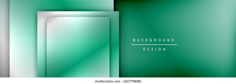 Square shapes composition geometric abstract background. 3D shadow effects and fluid gradients. Modern overlapping forms. Vector Illustration For Wallpaper, Banner, Background, Card, Book