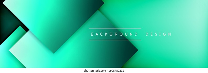 Square shapes composition geometric abstract background. 3D shadow effects and fluid gradients. Modern overlapping forms. Vector Illustration For Wallpaper, Banner, Background, Card, Book