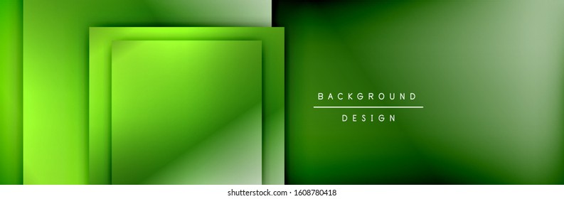 Square shapes composition geometric abstract background. 3D shadow effects and fluid gradients. Modern overlapping forms. Vector Illustration For Wallpaper, Banner, Background, Card, Book