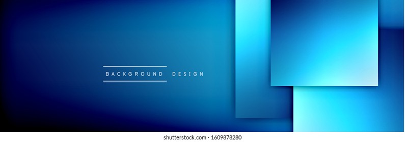 Square shapes composition geometric abstract background. 3D shadow effects and fluid gradients. Modern overlapping forms. Vector Illustration For Wallpaper, Banner, Background, Card, Book