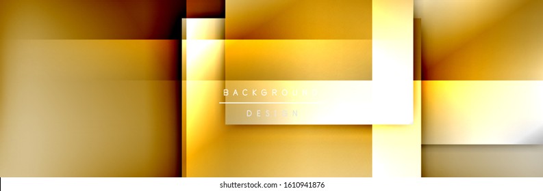 Composición de formas cuadradas fondo abstracto geométrico. efectos de sombra 3D y gradientes de fluido. Formularios superpuestos modernos. Ilustración vectorial para papel de escritorio, pancarta, fondo, tarjeta, libro