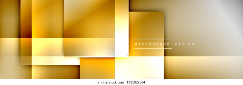 Composición de formas cuadradas fondo abstracto geométrico. efectos de sombra 3D y gradientes de fluido. Formularios superpuestos modernos. Ilustración vectorial para papel de escritorio, pancarta, fondo, tarjeta, libro