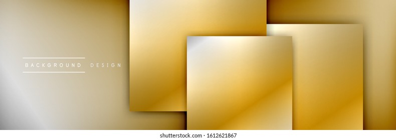Composición de formas cuadradas fondo abstracto geométrico. efectos de sombra 3D y gradientes de fluido. Formularios superpuestos modernos. Ilustración vectorial para papel de escritorio, pancarta, fondo, tarjeta, libro