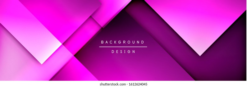 Square shapes composition geometric abstract background. 3D shadow effects and fluid gradients. Modern overlapping forms. Vector Illustration For Wallpaper, Banner, Background, Card, Book