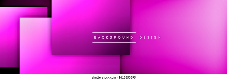 Square shapes composition geometric abstract background. 3D shadow effects and fluid gradients. Modern overlapping forms. Vector Illustration For Wallpaper, Banner, Background, Card, Book