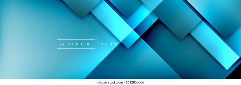 Square shapes composition geometric abstract background. 3D shadow effects and fluid gradients. Modern overlapping forms. Vector Illustration For Wallpaper, Banner, Background, Card, Book