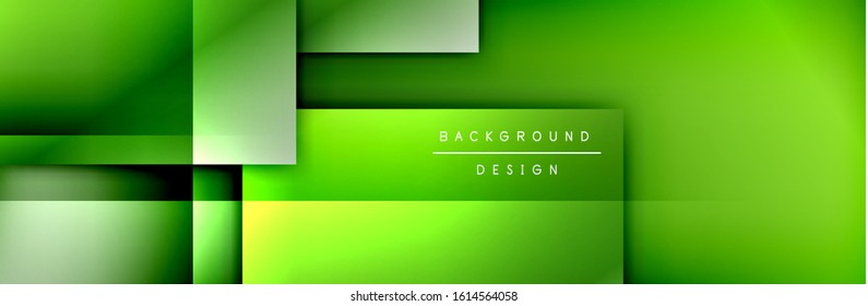 Square shapes composition geometric abstract background. 3D shadow effects and fluid gradients. Modern overlapping forms. Vector Illustration For Wallpaper, Banner, Background, Card, Book