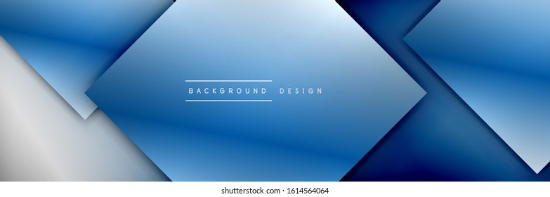 Composición de formas cuadradas fondo abstracto geométrico. efectos de sombra 3D y gradientes de fluido. Formularios superpuestos modernos. Ilustración vectorial para papel de escritorio, pancarta, fondo, tarjeta, libro
