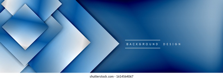 Square shapes composition geometric abstract background. 3D shadow effects and fluid gradients. Modern overlapping forms. Vector Illustration For Wallpaper, Banner, Background, Card, Book