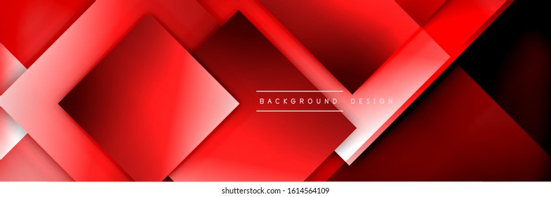 Composición de formas cuadradas fondo abstracto geométrico. efectos de sombra 3D y gradientes de fluido. Formularios superpuestos modernos. Ilustración vectorial para papel de escritorio, pancarta, fondo, tarjeta, libro