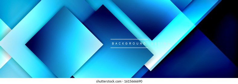 Square shapes composition geometric abstract background. 3D shadow effects and fluid gradients. Modern overlapping forms. Vector Illustration For Wallpaper, Banner, Background, Card, Book