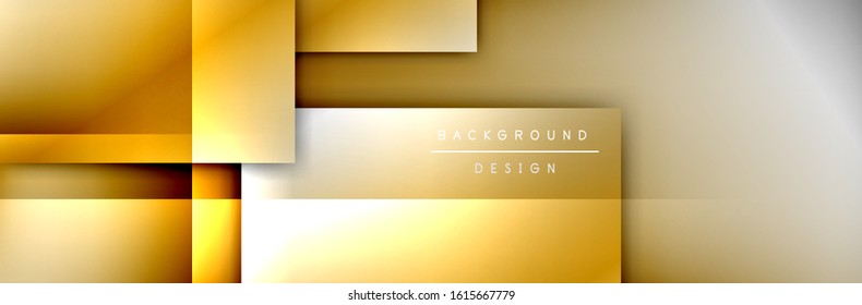 Square shapes composition geometric abstract background. 3D shadow effects and fluid gradients. Modern overlapping forms. Vector Illustration For Wallpaper, Banner, Background, Card, Book