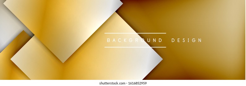 Square shapes composition geometric abstract background. 3D shadow effects and fluid gradients. Modern overlapping forms. Vector Illustration For Wallpaper, Banner, Background, Card, Book
