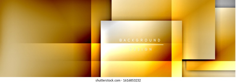 Square shapes composition geometric abstract background. 3D shadow effects and fluid gradients. Modern overlapping forms. Vector Illustration For Wallpaper, Banner, Background, Card, Book