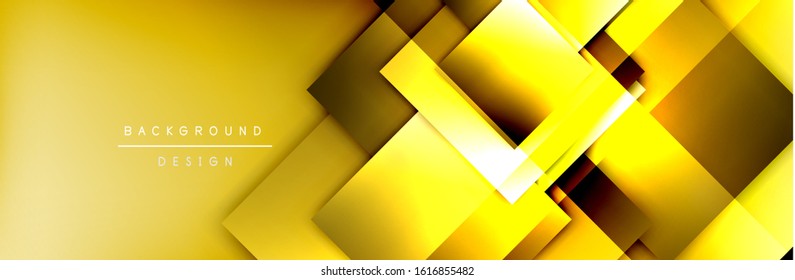 Square shapes composition geometric abstract background. 3D shadow effects and fluid gradients. Modern overlapping forms. Vector Illustration For Wallpaper, Banner, Background, Card, Book