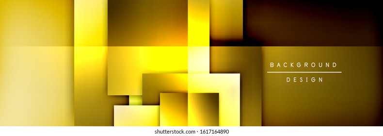 Square shapes composition geometric abstract background. 3D shadow effects and fluid gradients. Modern overlapping forms. Vector Illustration For Wallpaper, Banner, Background, Card, Book