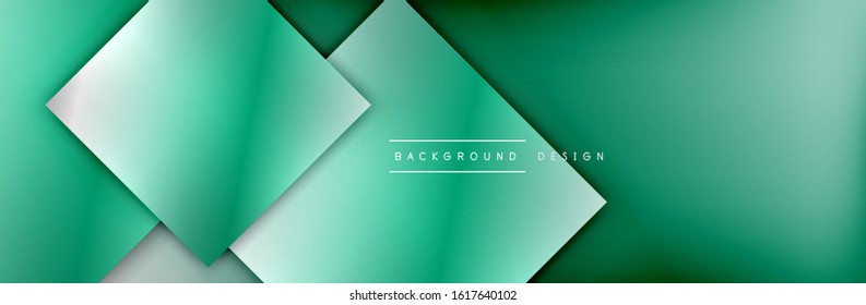 Square shapes composition geometric abstract background. 3D shadow effects and fluid gradients. Modern overlapping forms. Vector Illustration For Wallpaper, Banner, Background, Card, Book
