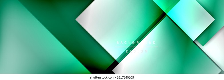 Square shapes composition geometric abstract background. 3D shadow effects and fluid gradients. Modern overlapping forms. Vector Illustration For Wallpaper, Banner, Background, Card, Book