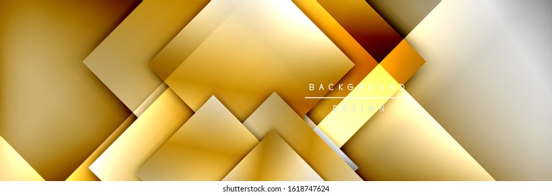 Square shapes composition geometric abstract background. 3D shadow effects and fluid gradients. Modern overlapping forms. Vector Illustration For Wallpaper, Banner, Background, Card, Book