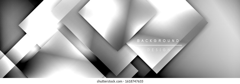 Square shapes composition geometric abstract background. 3D shadow effects and fluid gradients. Modern overlapping forms. Vector Illustration For Wallpaper, Banner, Background, Card, Book