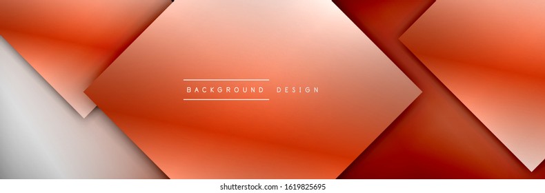 Square shapes composition geometric abstract background. 3D shadow effects and fluid gradients. Modern overlapping forms. Vector Illustration For Wallpaper, Banner, Background, Card, Book