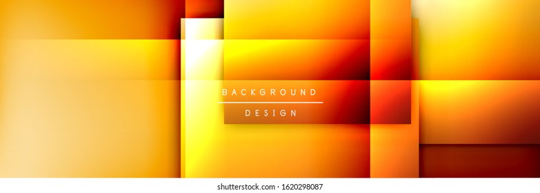 Square shapes composition geometric abstract background. 3D shadow effects and fluid gradients. Modern overlapping forms. Vector Illustration For Wallpaper, Banner, Background, Card, Book