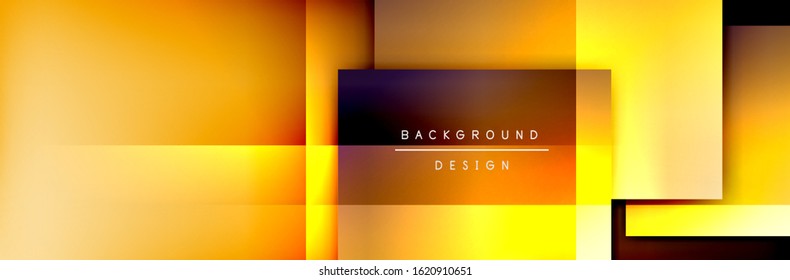 Square shapes composition geometric abstract background. 3D shadow effects and fluid gradients. Modern overlapping forms. Vector Illustration For Wallpaper, Banner, Background, Card, Book