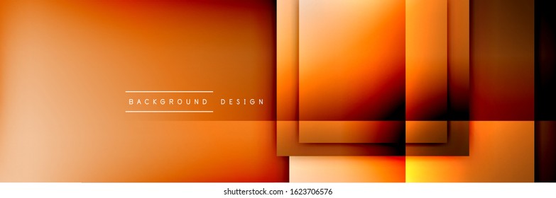Composición de formas cuadradas fondo abstracto geométrico. efectos de sombra 3D y gradientes de fluido. Formularios superpuestos modernos. Ilustración vectorial para papel de escritorio, pancarta, fondo, tarjeta, libro