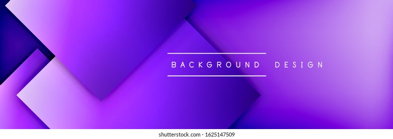 Square shapes composition geometric abstract background. 3D shadow effects and fluid gradients. Modern overlapping forms. Vector Illustration For Wallpaper, Banner, Background, Card, Book