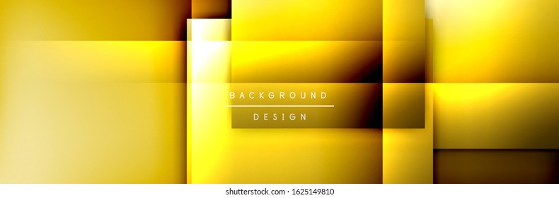Square shapes composition geometric abstract background. 3D shadow effects and fluid gradients. Modern overlapping forms. Vector Illustration For Wallpaper, Banner, Background, Card, Book