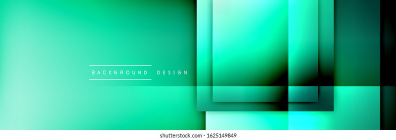 Square shapes composition geometric abstract background. 3D shadow effects and fluid gradients. Modern overlapping forms. Vector Illustration For Wallpaper, Banner, Background, Card, Book