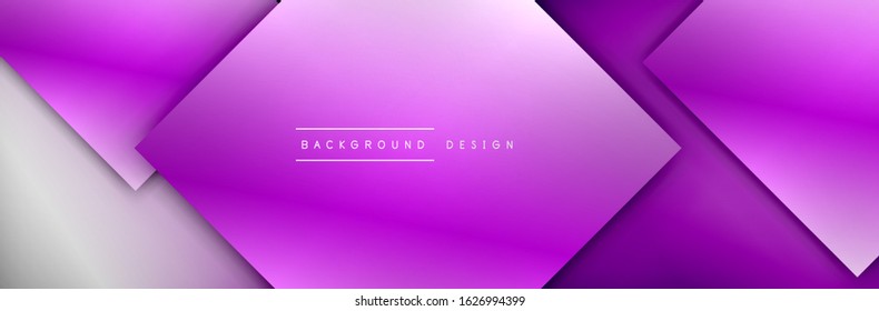 Square shapes composition geometric abstract background. 3D shadow effects and fluid gradients. Modern overlapping forms. Vector Illustration 