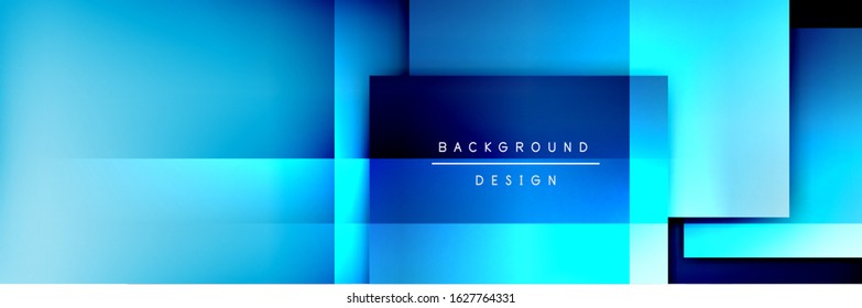 Composición de formas cuadradas fondo abstracto geométrico. efectos de sombra 3D y gradientes de fluido. Formularios superpuestos modernos. Ilustración vectorial para papel de escritorio, pancarta, fondo, tarjeta, libro