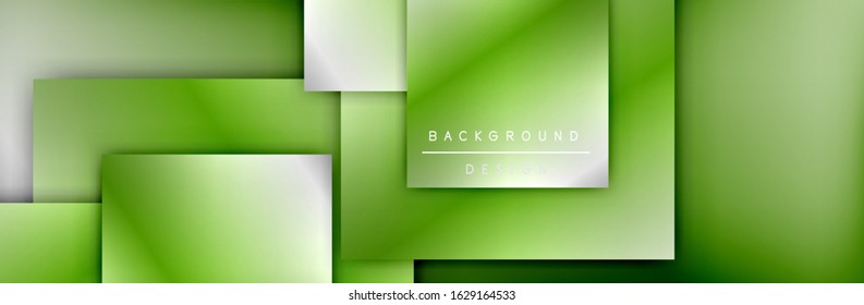 Square shapes composition geometric abstract background. 3D shadow effects and fluid gradients. Modern overlapping forms. Vector Illustration For Wallpaper, Banner, Background, Card, Book