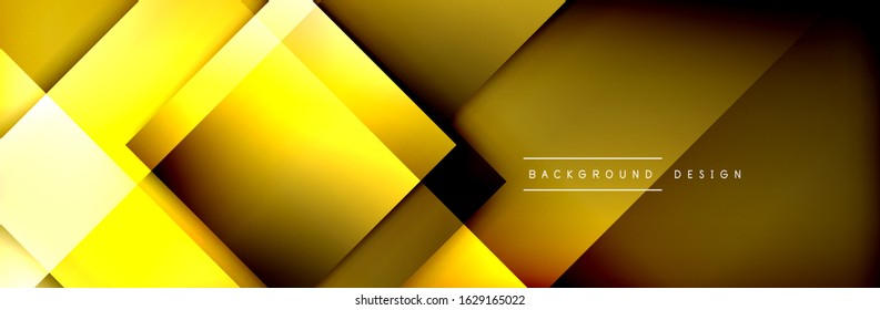 Square shapes composition geometric abstract background. 3D shadow effects and fluid gradients. Modern overlapping forms. Vector Illustration For Wallpaper, Banner, Background, Card, Book