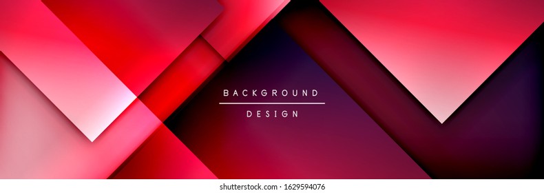 Composición de formas cuadradas fondo abstracto geométrico. efectos de sombra 3D y gradientes de fluido. Formularios superpuestos modernos. Ilustración vectorial para papel de escritorio, pancarta, fondo, tarjeta, libro
