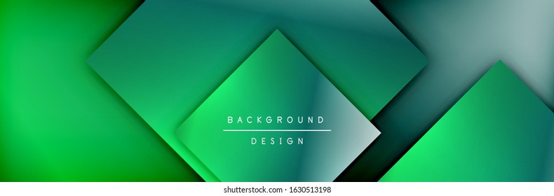 Composición de formas cuadradas fondo abstracto geométrico. efectos de sombra 3D y gradientes de fluido. Formularios superpuestos modernos. Ilustración vectorial para papel de escritorio, pancarta, fondo, tarjeta, libro