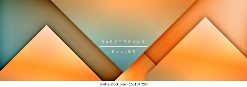 Composición de formas cuadradas fondo abstracto geométrico. efectos de sombra 3D y gradientes de fluido. Formularios superpuestos modernos. Ilustración vectorial para papel de escritorio, pancarta, fondo, tarjeta, libro